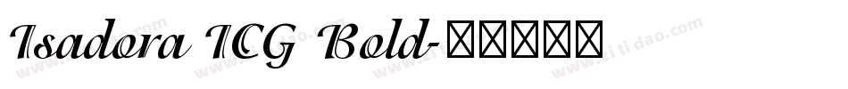 Isadora ICG Bold字体转换
